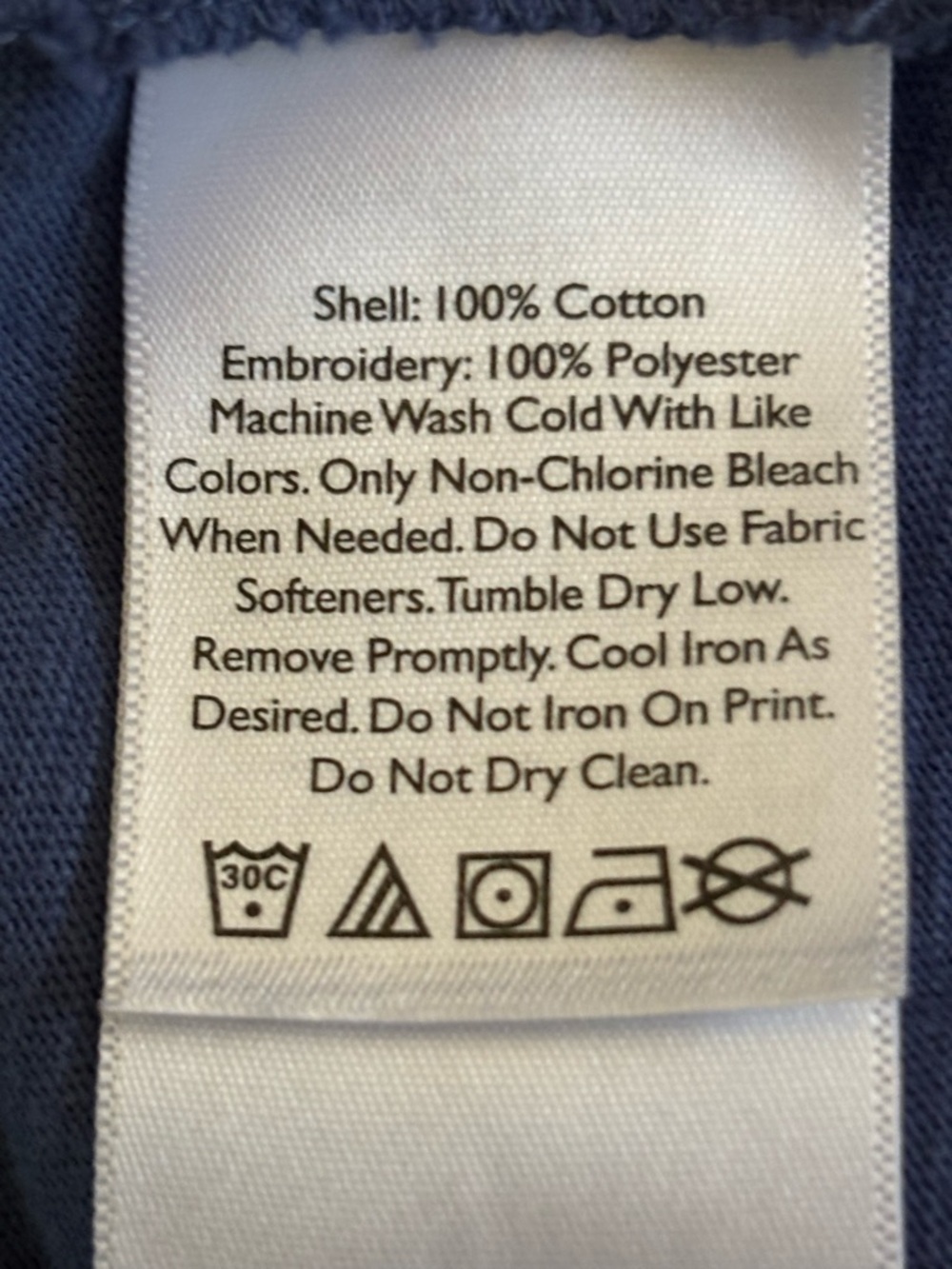 Pretty Eddie Bauer Periwinkle Blue Hoodie with embroidered detailing. - Picture 5 of 5